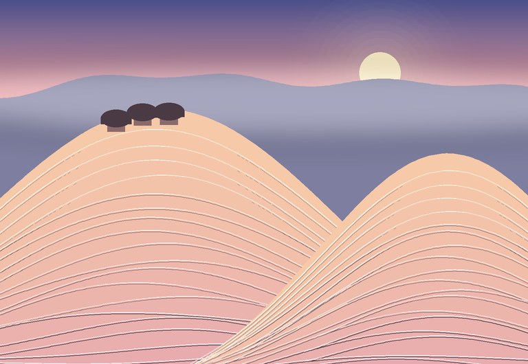 Flooded Hani terraces reflecting a pink sunrise