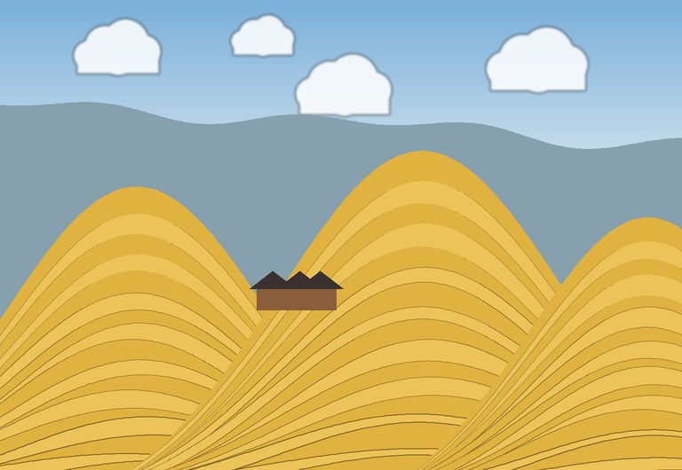 Golden autumn terraces at Longji