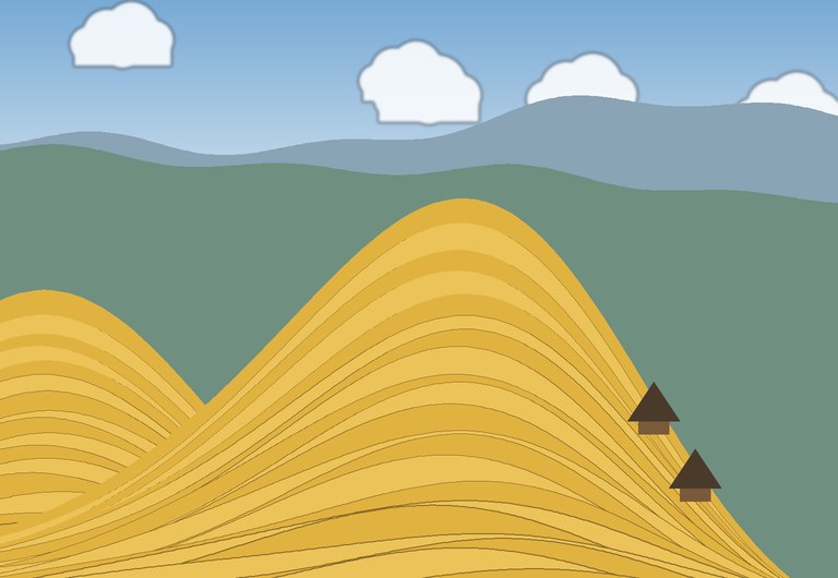 Golden rice terraces curling around mountains in Mu Cang Chai